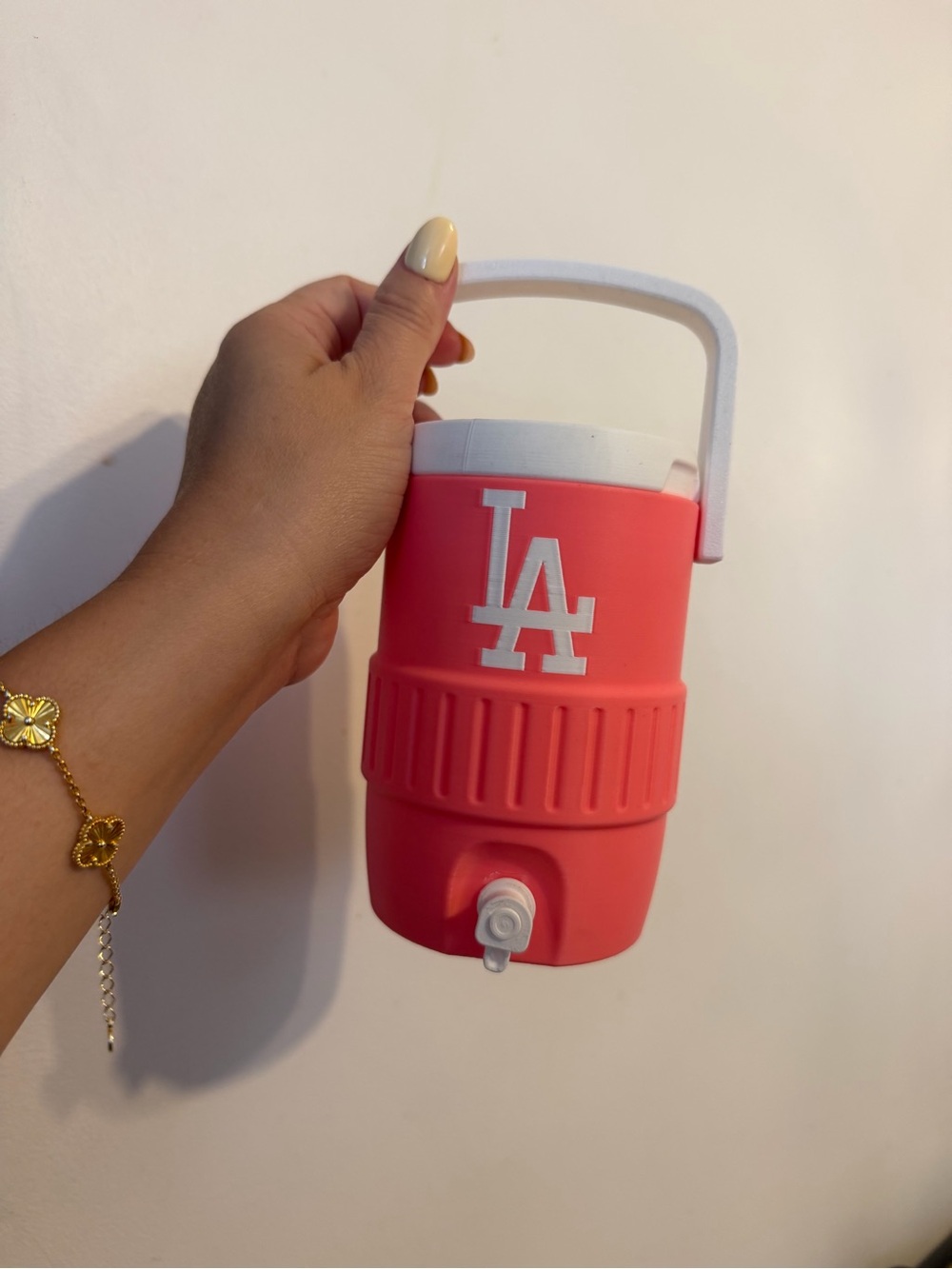 Los Angeles DODGERS LA PINK Sports Drink Cooler Jug with White Handle